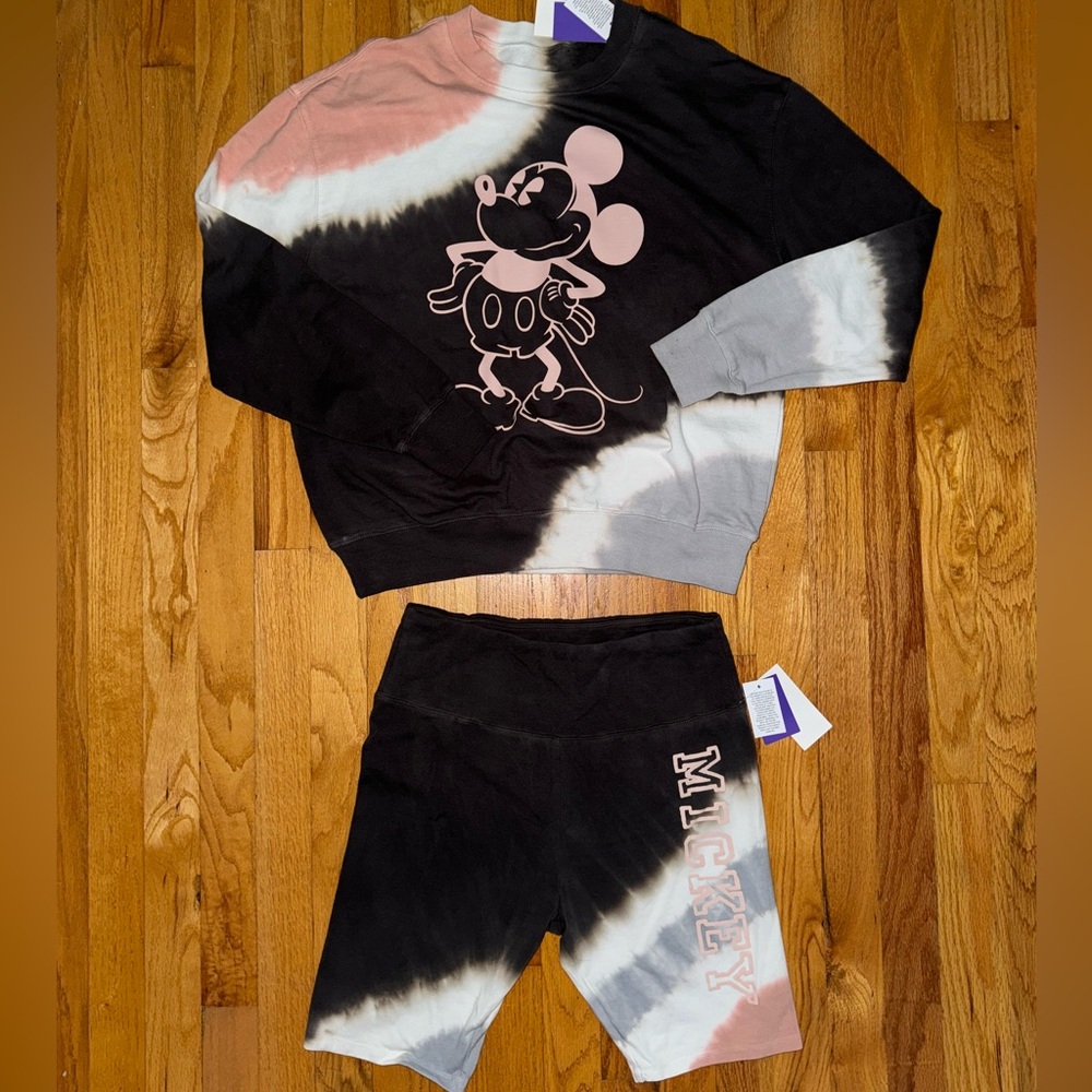 BRAND NEW with Tags Mickey Crewneck and Short Set